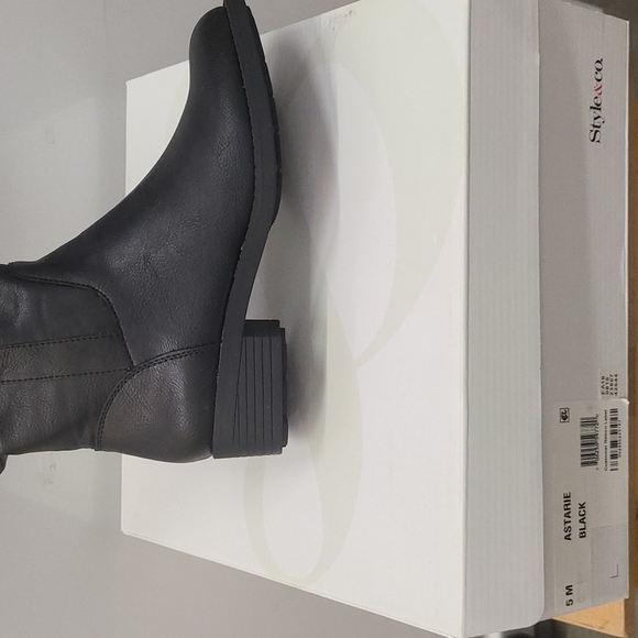 Style & Co Black Riding Boots - Picture 4 of 4